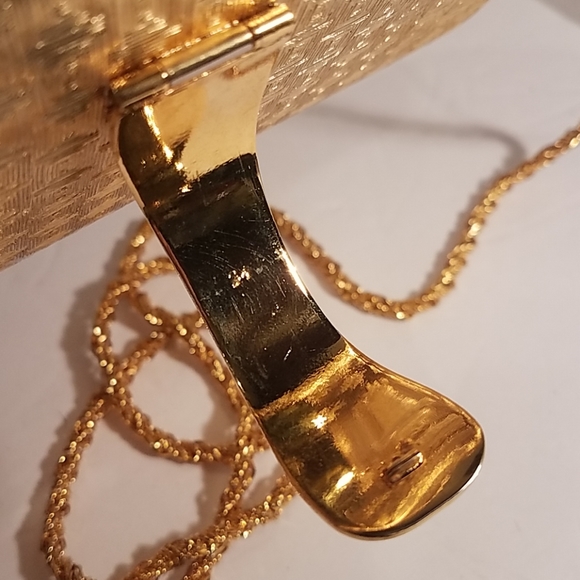 Saks Fifth Ave. Gold Metal Purse Made in Italy - Picture 8 of 8